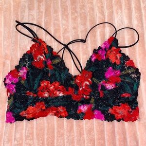 PINK floral bralette
